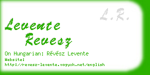 levente revesz business card